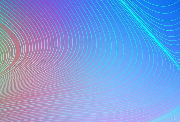 Bleu Clair Fond Vectoriel Rouge Avec Lignes Courbes Illustration Intelligente — Image vectorielle