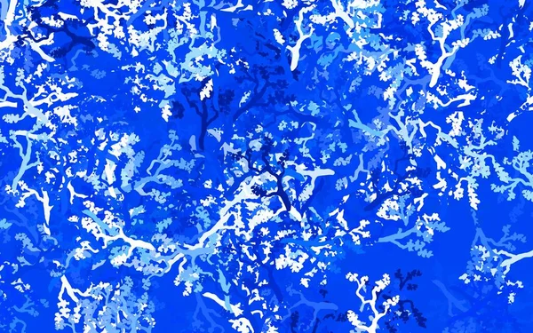 Vecteur Bleu Clair Motif Naturel Avec Feuilles Branches Illustration Colorée — Image vectorielle