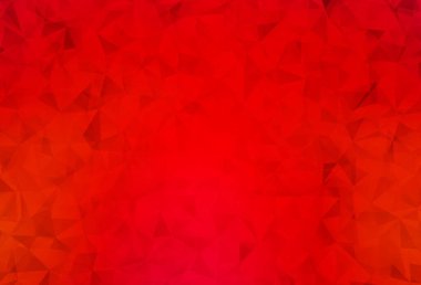 Açık Kırmızı Vektör Mozaik Doku. Zarif üçgenleri olan soyut çizimler. Web siteniz için çokgen tasarım.