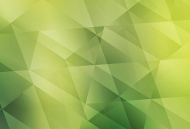 Açık yeşil, sarı vektör soyut mozaik desen. Origami stilinde gradyan ile yaratıcı geometrik illüstrasyon. Cep telefonunun arka planının şablonu.