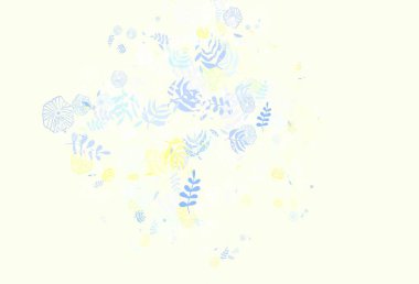 Yapraklı ışık çok renkli vektör deseni. Bulanık şekilli ve yapraklı yepyeni bir resim. Duvar kağıtları, boyama kitapları için desen.