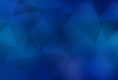 Hafif BLUE vektör mozaik şablonu. Çokgen soyut çizim ve gradyan. Web siteniz için yeni bir doku.