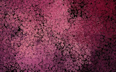 Renkli yıldızlı koyu pembe vektör arkaplan. Yıldızlı modern geometrik soyut çizim. Fütürist reklamlar ve kitapçıklar için şablon.