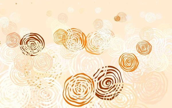 Light Orange Vektor Natürlicher Hintergrund Mit Rosen Brandneue Farbige Illustration — Stockvektor