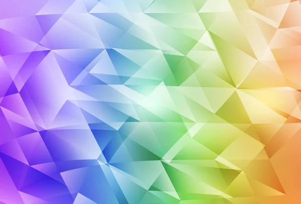 Luz Plantilla Vectorial Multicolor Con Cristales Triángulos Gradiente Abstracto Ilustración — Vector de stock
