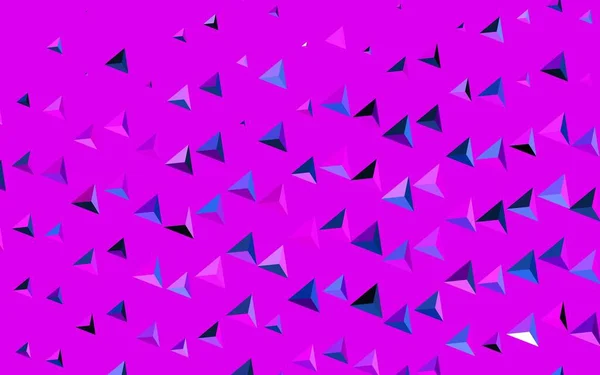 ダークピンク 線と青のベクトルレイアウト 三角形 三角形で抽象的なイラストをキラキラさせます ランディングページのためのモダンなテンプレート — ストックベクタ