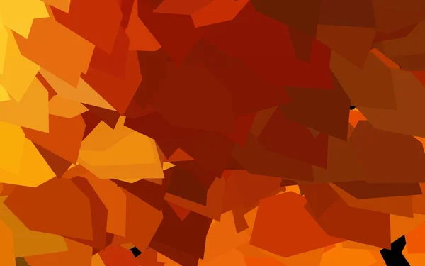 Donker Oranje Vector Patroon Met Veelhoekige Stijl Illustratie Met Set — Stockvector