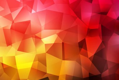 Koyu kırmızı, sarı vektör eğimli üçgen desen. Üçgenli renkli soyut çizimler. Arkaplanlarınız için desenli desen.