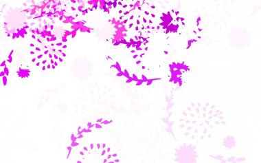 Açık Pembe, kırmızı vektör doğal desenli çiçekler beyaz arka planda doğal olarak çiçek açar. Web sitesi yöneticileri ve tasarımları için desen.