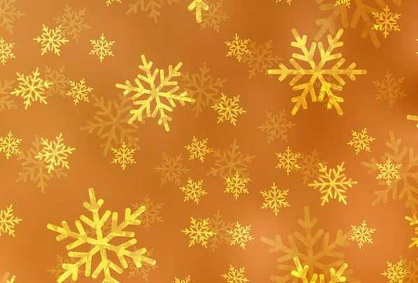 Light Orange Vector Backdrop Holiday Style Simple Gradient Illustration Christmas — Vetor de Stock