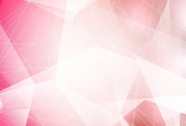 Çokgen biçimli açık kırmızı vektör deseni. Üçgen şekilli ışıltılı soyut çizimler. Kartvizitiniz için modern tasarım.