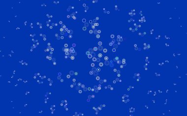 Açık Pembe, noktalı yeşil vektör arkaplanı. Doğa tarzında renkli baloncuklu soyut illüstrasyon. Güzel web siteleri için desen.