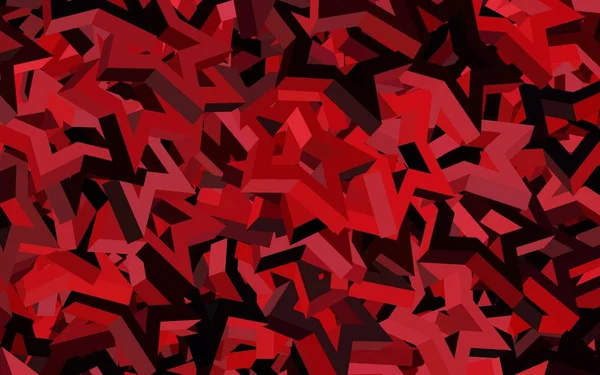 ダークピンク 赤ベクトルの線と三角形 自然のスタイルで三角形と美しいイラスト 名刺のモダンなデザイン — ストックベクタ
