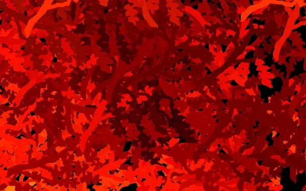 Темно Оранжевый Вектор Фоне Листьев Ветвей Декоративный Дизайн Индийском Стиле — стоковый вектор