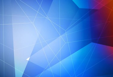 Açık mavi, üçgenli kırmızı vektör arkaplan. Üçgen şekilli ışıltılı soyut çizimler. Duvar kağıtları için zarif tasarım.