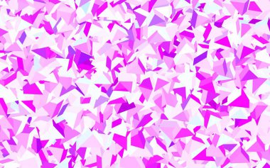 Açık Pembe, mavi vektör arka planı ve çokgen tarzı. Renkli üçgenlerin olduğu bir resim. İniş sayfası için modern şablon.