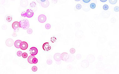 Açık mavi, noktalı kırmızı vektör arkaplanı. Renkli su damlaları olan modern soyut çizimler. İş ilanınız için tasarım.