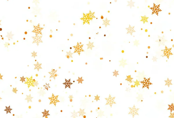 Світло Зелена Жовта Векторна Текстура Кольоровими Сніжинками Блискуча Абстрактна Ілюстрація — стоковий вектор