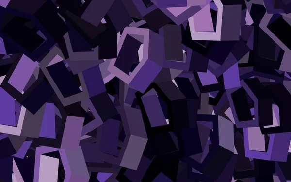 Fond Vectoriel Violet Foncé Avec Hexagones Illustration Abstraite Avec Hexagones — Image vectorielle