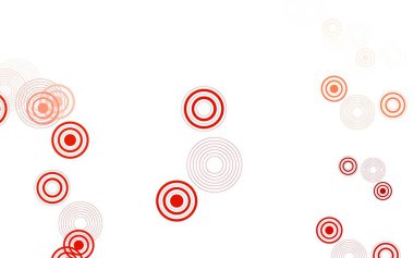 Dairesel şekilli açık kırmızı vektör düzeni. Bulanık dekoratif tasarım baloncuklu soyut tarzda. Güzel web siteleri için desen.