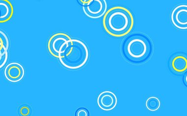 Açık yeşil, küreli sarı vektör deseni. Renkli su damlaları olan modern soyut çizimler. Reklamlar, broşürler için desen.