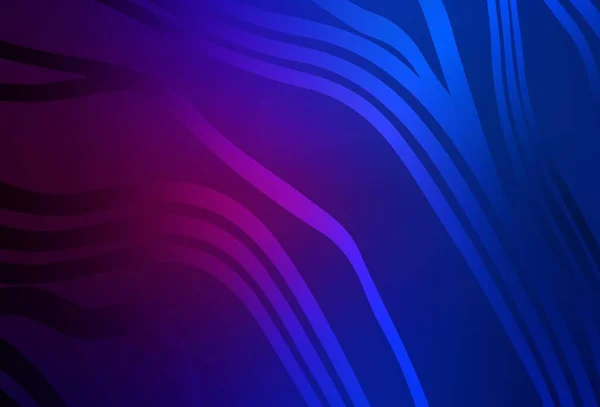 Rose Foncé Motif Vectoriel Bleu Avec Des Lignes Courbées Illustration — Image vectorielle