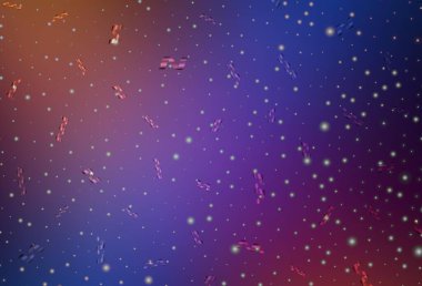 Açık Mavi, Xmas tarzında kırmızı vektör arkaplanı. Renkli Noel şeyleri ile soyut gradyan çizimi. Reklamlar, posterler, kitap afişleri için desen.