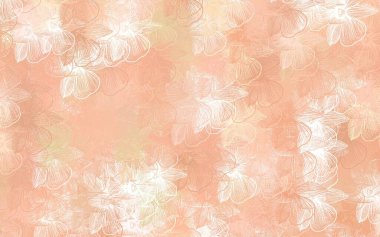 Açık Turuncu vektör şablonu. Çiçekli. Beyaz arka planda gradyanı olan çiçekler. İşiniz için en iyi tasarım..