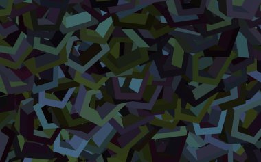 Koyu mavi, altıgenli yeşil vektör arkaplanı. Renkli altıgenli bulanık arkaplan. Web sitesi posterleri, afişler için tasarım.