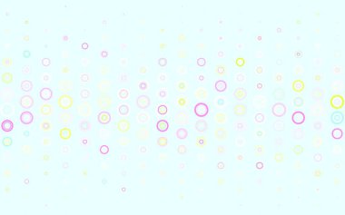 Disklerle ışık çok renkli vektör dokusu. Renkli su damlaları olan modern soyut çizimler. İş ilanınız için tasarım.