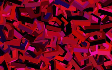 Koyu mavi, kırmızı vektör desenli ve renkli altıgenli. Altıgen tarzda ışıldayan soyut çizimler. İniş sayfaları için desen.