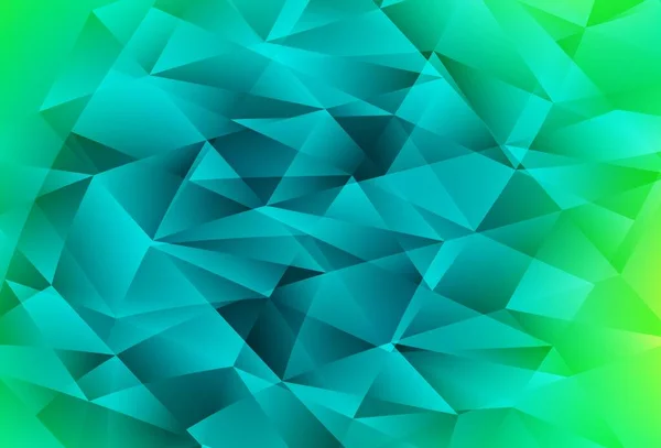Hellgrüner Vektorhintergrund Mit Dreiecken Illustration Mit Einer Reihe Von Bunten — Stockvektor