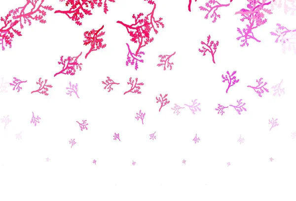 Luz Púrpura Plantilla Garabato Vector Rosa Con Ramas Ilustración Creativa — Archivo Imágenes Vectoriales