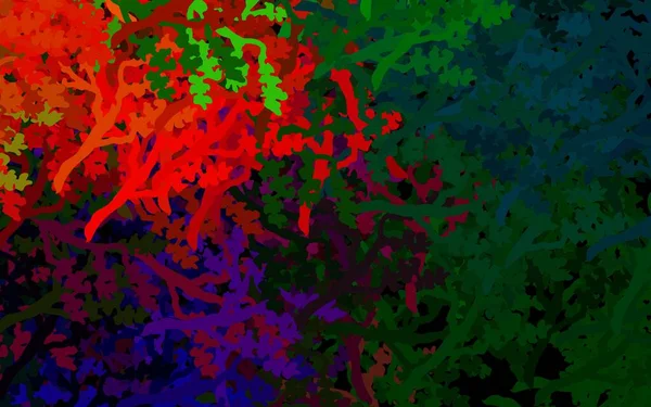 Dark Multicolor Vecteur Design Abstrait Avec Des Feuilles Des Branches — Image vectorielle