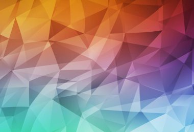 Açık yeşil, kırmızı vektör çokgen arkaplan. Origami tarzında gradyan ile geometrik çizim. Web siteniz için yeni bir doku.