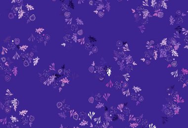 Açık Mor, rastgele şekilli pembe vektör deseni. Soyut tarzda rengarenk gradyan şekilleri olan bir resim. Bir cep telefonu için arka plan.