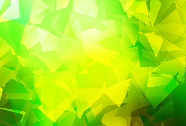 Light Green Yellow Vector Low Poly Layout Образец Многоугольной Формы — стоковый вектор