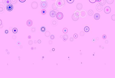 Disklerle açık mor vektör dokusu. Bulanık dekoratif tasarım baloncuklu soyut tarzda. Poster ve web siteleri için tasarım.