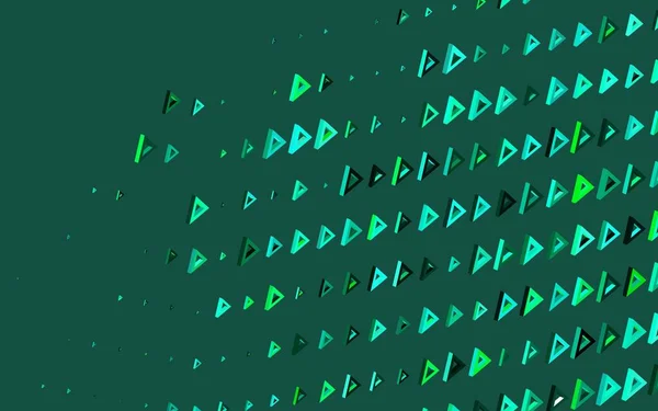 Dark Green Vector Backdrop Lines Triangles Glitter Abstract Illustration Triangular — Stock Vector