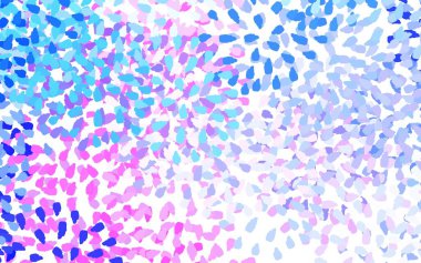 Açık pembe, rastgele şekilli mavi vektör deseni. Soyut tarzda rengarenk gradyan şekilleri olan bir resim. İşiniz için en iyi akıllı tasarım.