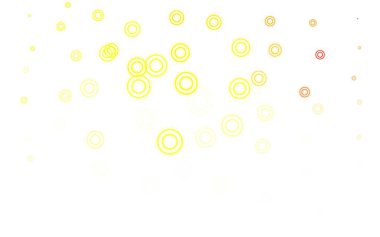 Açık yeşil, diskli sarı vektör dokusu. Bulanık yağmur damlaları olan soyut bir çizim. Poster ve web siteleri için tasarım.