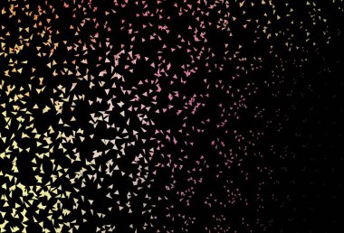 Koyu pembe, sarı vektör arkaplan, çizgiler, üçgenler. Soyut üçgenli dekoratif tasarım. Bir cep telefonu için arka plan.