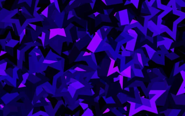 Tmavě Fialové Vektorové Pozadí Trojúhelníky Dekorativní Design Abstraktním Stylu Trojúhelníky — Stockový vektor