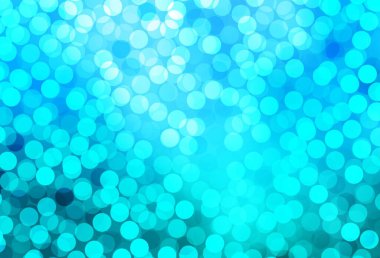 Çember şekilli açık mavi vektör düzeni. Doğa tarzında renkli baloncuklu soyut illüstrasyon. Duvar kağıtlarının dokusu için desen.