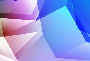 Açık mavi, kırmızı vektör düşük polimer arkaplan. Üçgenlerden oluşan parlayan çokgen çizimler. Dizaynınız için üçgen desen.