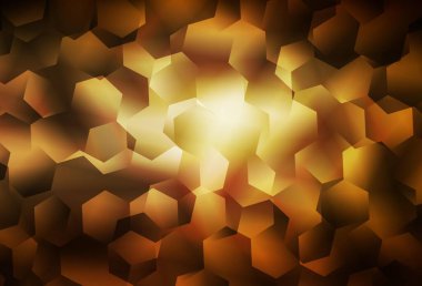 Koyu sarı vektör eğimli üçgen şablon. Zarif üçgenleri olan soyut çizimler. İşiniz için en iyi üçgen tasarım.