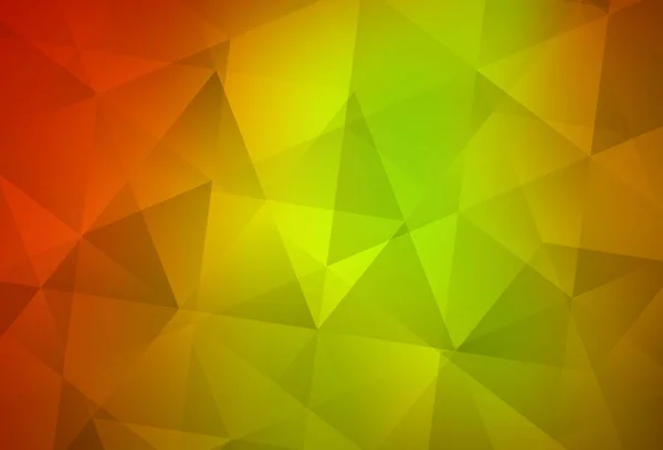 Dark Red Yellow Vector Triangle Mosaic Template Triangular Geometric Sample — стоковый вектор