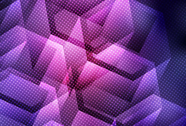 Dark Purple Pink Vector Backdrop Hexagons Glitter Abstract Illustration Hexagonal — Vettoriale Stock