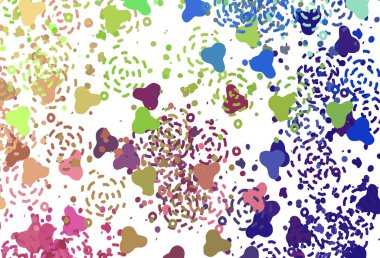 Soyut biçimlerde ışık çok renkli vektör dokusu. Rastgele şekillerle soyut tarzda dekoratif tasarım. Kartvizitiniz için modern tasarım.