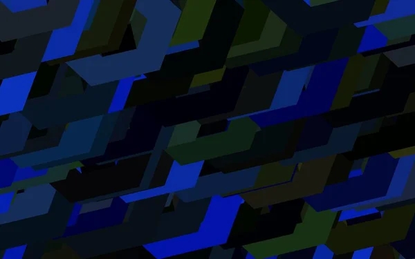 Mörk Blå Vektor Konsistens Med Färgglada Hexagoner Illustration Färgade Hexagoner — Stock vektor